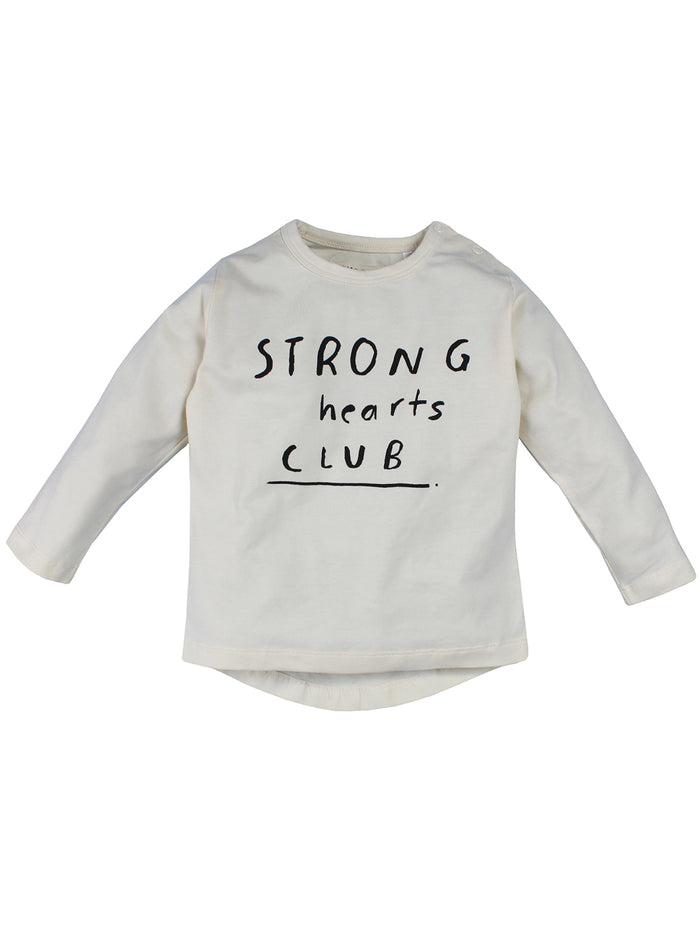 Nino Bambino 100% Organic Cotton Round Neck Long Sleeves Grey Color T-shirts for Baby Girls