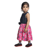 Nino Bambino 100% Organic Cotton Multi-Colours Sleeve-Less Dress For Baby Girls