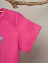 Nino Bambino 100% Organic Cotton Slogan Print Short Sleeve Bodysuits For Baby Girl.