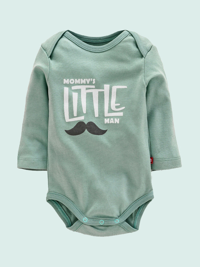 Nino Bambino 100% Organic Cotton Long Sleeve Lap Shoulder Aqua Color Bodysuits For Unisex Baby