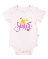 Nino Bambino 100% Organic Cotton Round Neck Half/Short Sleeves Pink Color with Slogan Bodysuit For Unisex Baby Baby Boy & Baby Girls