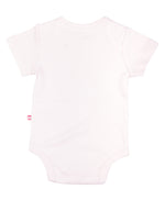 Nino Bambino 100% Organic Cotton Round Neck Half/Short Sleeves Pink Color with Slogan Bodysuit For Unisex Baby Baby Boy & Baby Girls