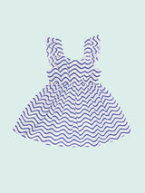 Nino Bambino 100% Organic Cotton Blue Horizontal Striped Sleeveless Dress For Baby & Kid Girls