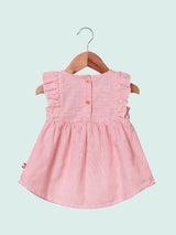 Nino Bambino 100% Organic Cotton Short/Mini Dress With Bow For Baby Girls