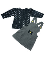 100% Organic Cotton Dungaree Dress Set