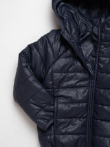 Nino Bambino Navy Blue Hoodie Puffer Jacket For Unisex Kids Kids Boy & Kids Girl