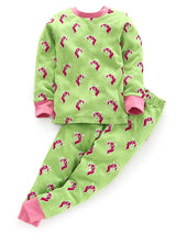 Nino Bambino 100% Organic Cotton Long Sleeve Pajama Sets/Top And Bottom Sets For Baby Girls & Kid Girls.