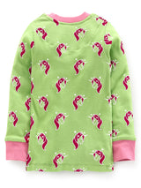 Nino Bambino 100% Organic Cotton Long Sleeve Pajama Sets/Top And Bottom Sets For Baby Girls & Kid Girls.