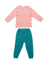 Nino Bambino 100% Organic Cotton Long Sleeves Top And Bottom Sets/Pajama Sets For Kids Girls