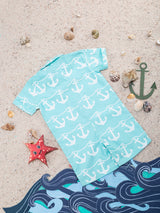 Nino Bambino 100% Organic Cotton Short Sleeve Half Romper With Bow For Baby Boy