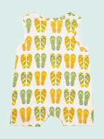 Nino Bambino 100% Organic Cotton Sleeveless Footwear Print Romper For Unisex Baby