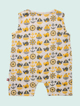 Nino Bambino 100% Organic Cotton Round Neck Sleeveless Multi Print Rompers For Unisex Baby