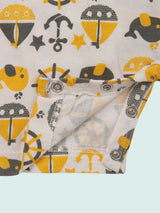Nino Bambino 100% Organic Cotton Round Neck Sleeveless Multi Print Rompers For Unisex Baby
