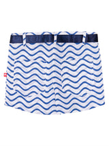 Nino Bambino 100% Organic Cotton White & Blue Shorts For Girl