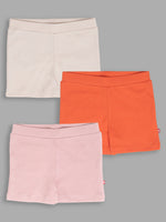 Nino Bambino 100% Organic Cotton Multi-Color Shorts Sets Pack Of 3 For Baby & kids Boy.
