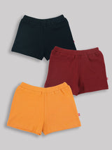 Nino Bambino 100% Organic Cotton Multi-Color Shorts Sets Pack Of 3 For Baby & Kids Boy.
