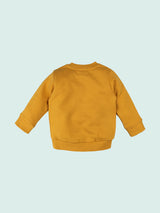 Nino Bambino 100% Organic Cotton Round Neck Full Sleeve Yellow Color Sweatshirt For Unisex Kids