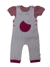 Nino Bambino 100% cotton Tshirt and Dungree Set For Baby Girls