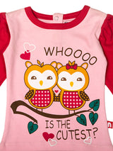 Nino Bambino 100% Organic Cotton Long Sleeves T-Shirt Pack of 2 For Baby Girls