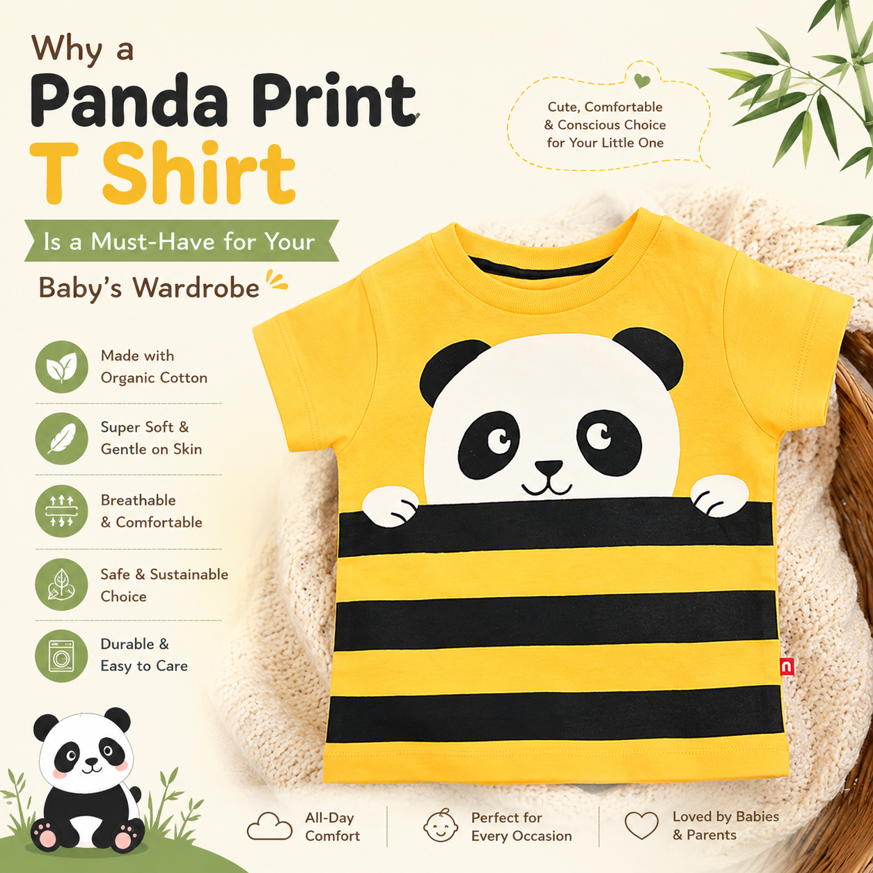 Why a Panda Print T Shirt Is a Must-Have for Your Baby's Wardrobe.