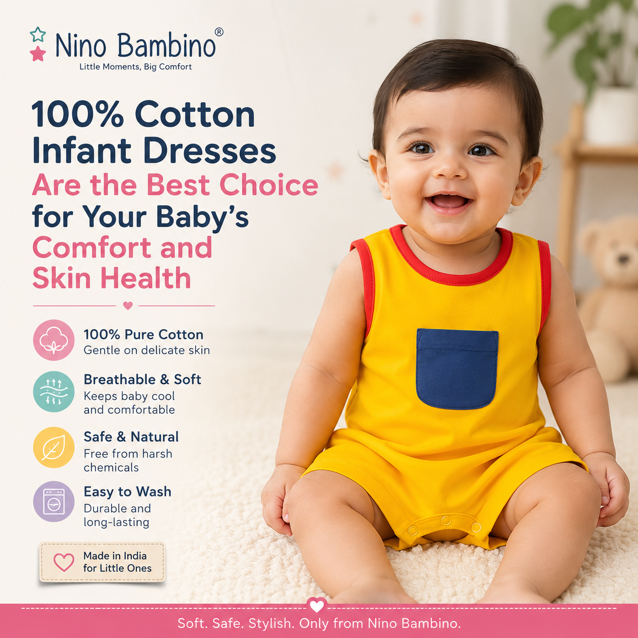 Why 100% Cotton Infant Dresses Are the Best Choice for Your Baby's Comfort and Skin Health