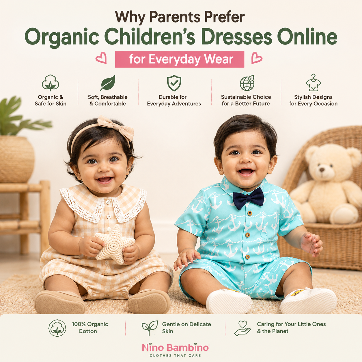Why Parents Prefer Organic Children's Dresses Online for Everyday Wear.