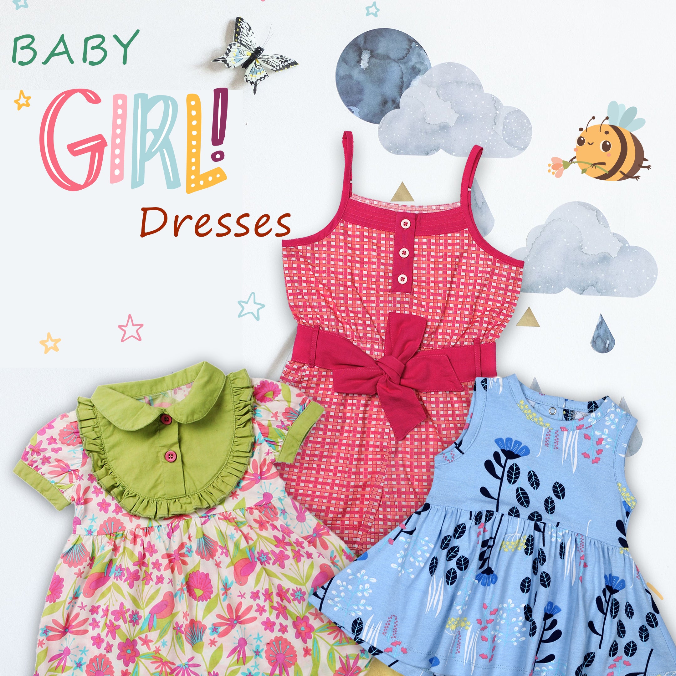 BABY GIRLS DRESSES AND FROCKS