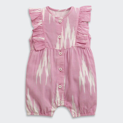 Nino Bambino 100% Oraganic Cotton Sleeveless Half Romper For Baby Girl
