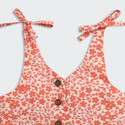 Nino Bambino 100% Oraganic Cotton Sleeveless Jumpsuit For Baby Girl