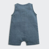 Nino Bambino 100% Oraganic Cotton Solid Sleeveless Half Romper With Hat For Baby Girl