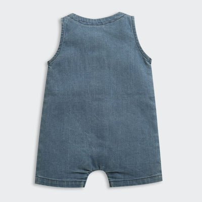 Nino Bambino 100% Oraganic Cotton Solid Sleeveless Half Romper With Hat For Baby Girl