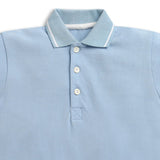 Nino Bambino Short Sleeve Sky Blue Polo Neck T-shirts For Boys