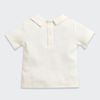 Nino Bambino 100% Organic Cotton Solid T-Shirt With Dungaree Set For Kid Boy