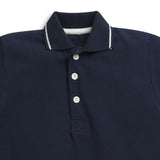Nino Bambino Short Sleeve Polo Neck Navy Blue T-shirts For Boys