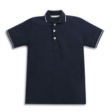 Nino Bambino Short Sleeve Polo Neck Navy Blue T-shirts For Boys