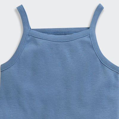 Nino Bambino 100% Oraganic Cotton Solid Strap Assorted Camisole For Baby Girl-Pack Of 2