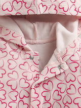 Nino Bambino Velour Hoodie Full Sleeves Romper For Baby Girl And Baby Boy