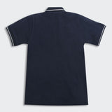 Nino Bambino Short Sleeve Polo Neck Navy Blue T-shirts For Boys