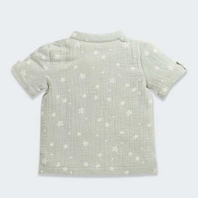 Nino Bambino 100% Organic Cotton Printed Shirt With Short Set For Kid Boy