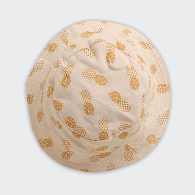 Nino Bambino 100% Oraganic Cotton Pineapple Print Sleeveless Half Romper With Hat For Baby Girl