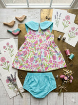 Nino Bambino 100% Organic Cotton Dress With Bloomer For Baby Girl