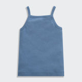 Nino Bambino 100% Oraganic Cotton Solid Strap Assorted Camisole For Baby Girl-Pack Of 2