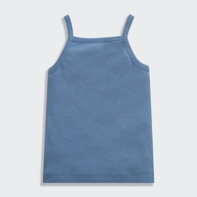 Nino Bambino 100% Oraganic Cotton Solid Strap Assorted Camisole For Baby Girl-Pack Of 2