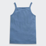 Nino Bambino 100% Oraganic Cotton Solid Strap Assorted Camisole For Baby Girl-Pack Of 2