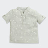 Nino Bambino 100% Organic Cotton Printed Shirt With Short Set For Kid Boy
