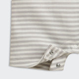 Nino Bambino 100% Oraganic Cotton Strip Sleeveless Half Romper For Baby Girl & Baby Boy