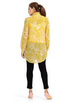 Women's Regular Fit Floral Printed Collar Neck Casual Long Shirts for Ladies & Girls