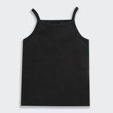 Nino Bambino 100% Oraganic Cotton Solid Strap Assorted Camisole For Baby Girl-Pack Of 2