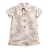 Nino Bambino 100% Organic Cotton Strip alf Romper For Baby Boys