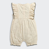 Nino Bambino 100% Oraganic Cotton Solid Sleeveless Half Romper With Hat For Baby Girl